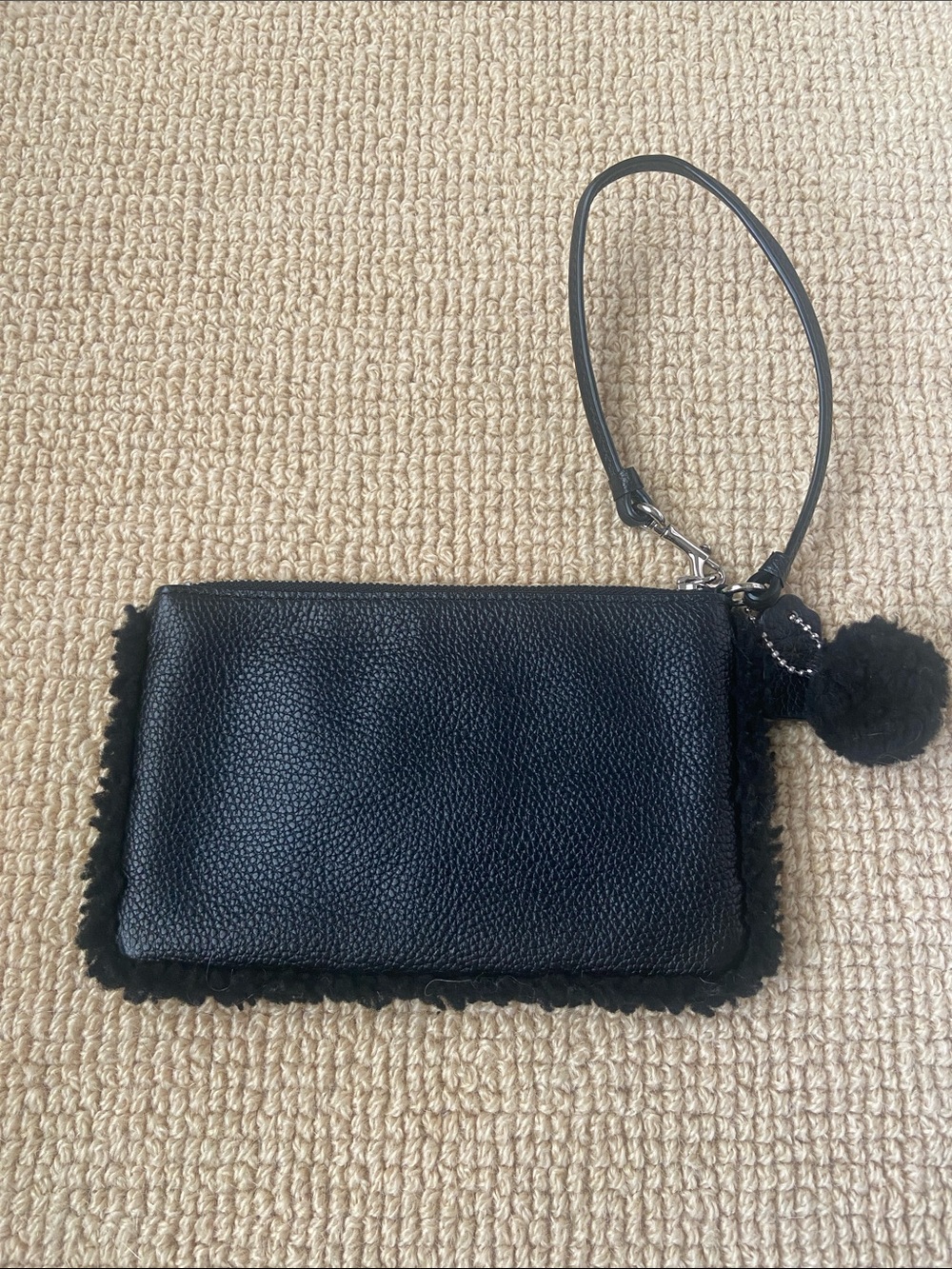 Coach Nolita Shearling Trim Wristlet - Picture 6 of 6